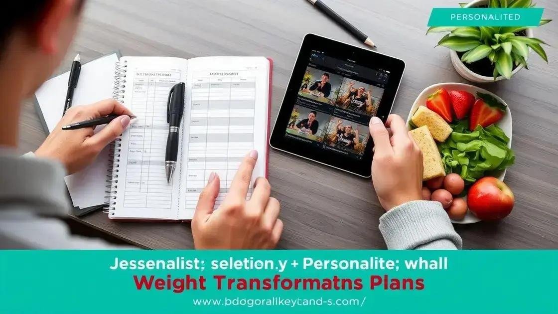 creating a realistic and personalized plan