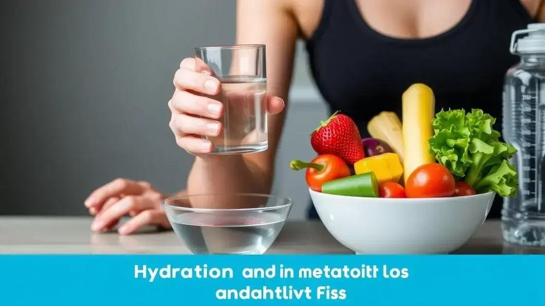 How hydration impacts metabolic rate and weight loss