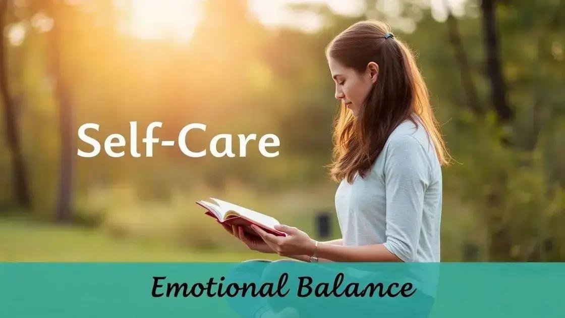 the role of self-care in emotional strength