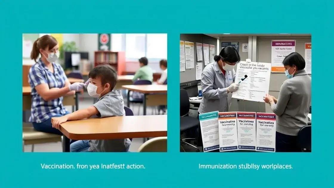 vaccination requirements for schools and workplaces